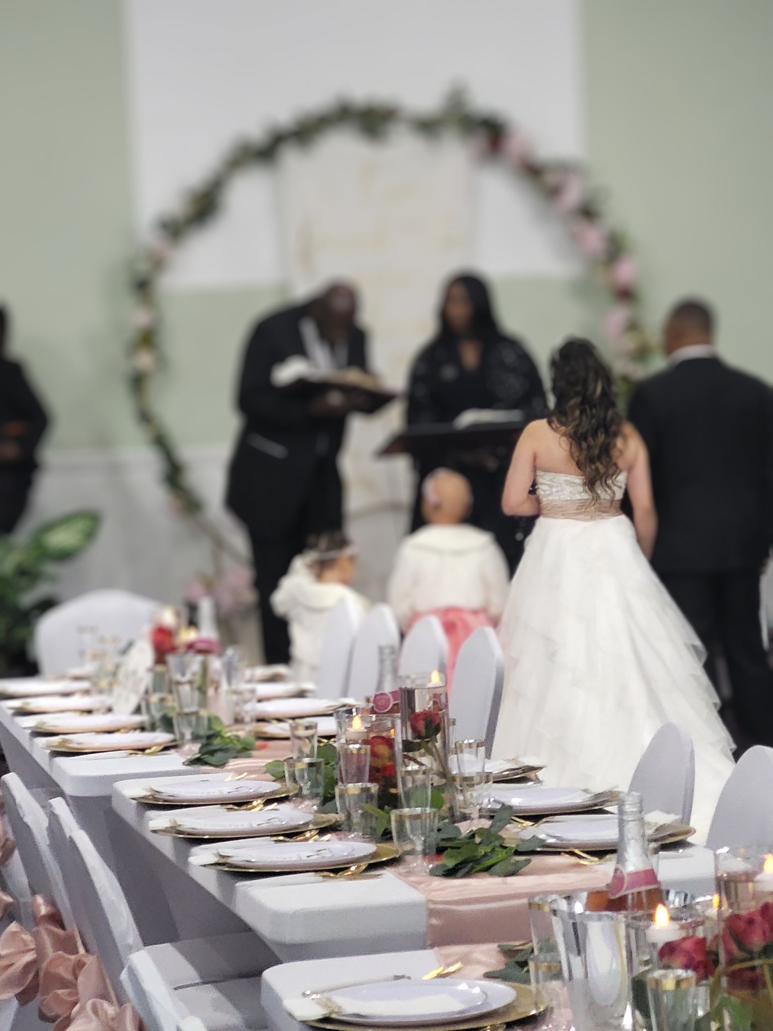 Beautifully coordinated baby shower setup